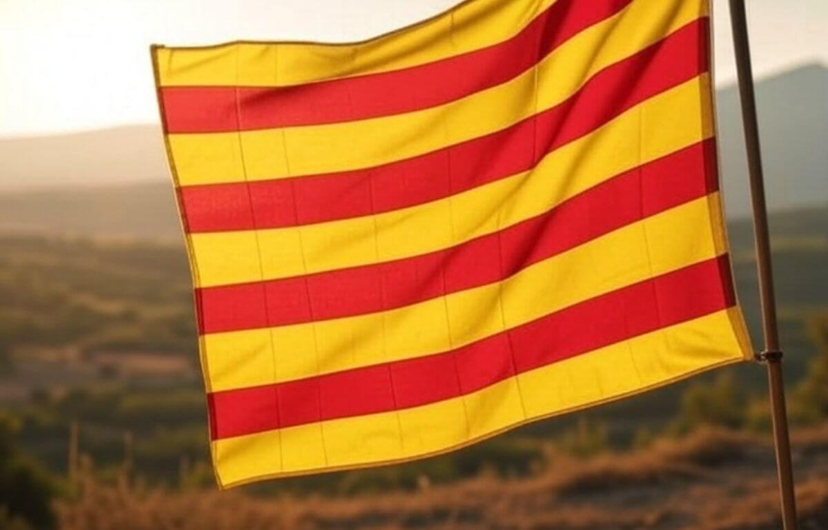 La senyera, drapeau de la Catalogne et symbole national catalan